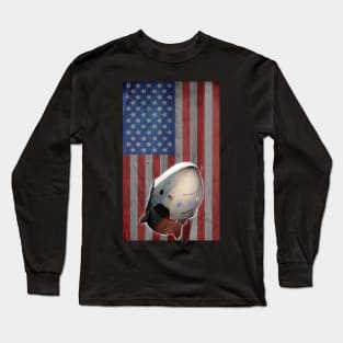 Launch America Flag and Rocket Long Sleeve T-Shirt